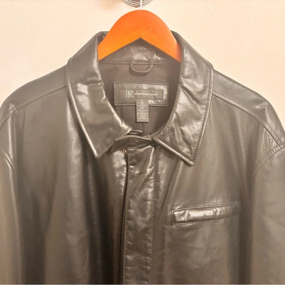 INC International Concepts Black Lightweight Jacket - Picture 2 of 5